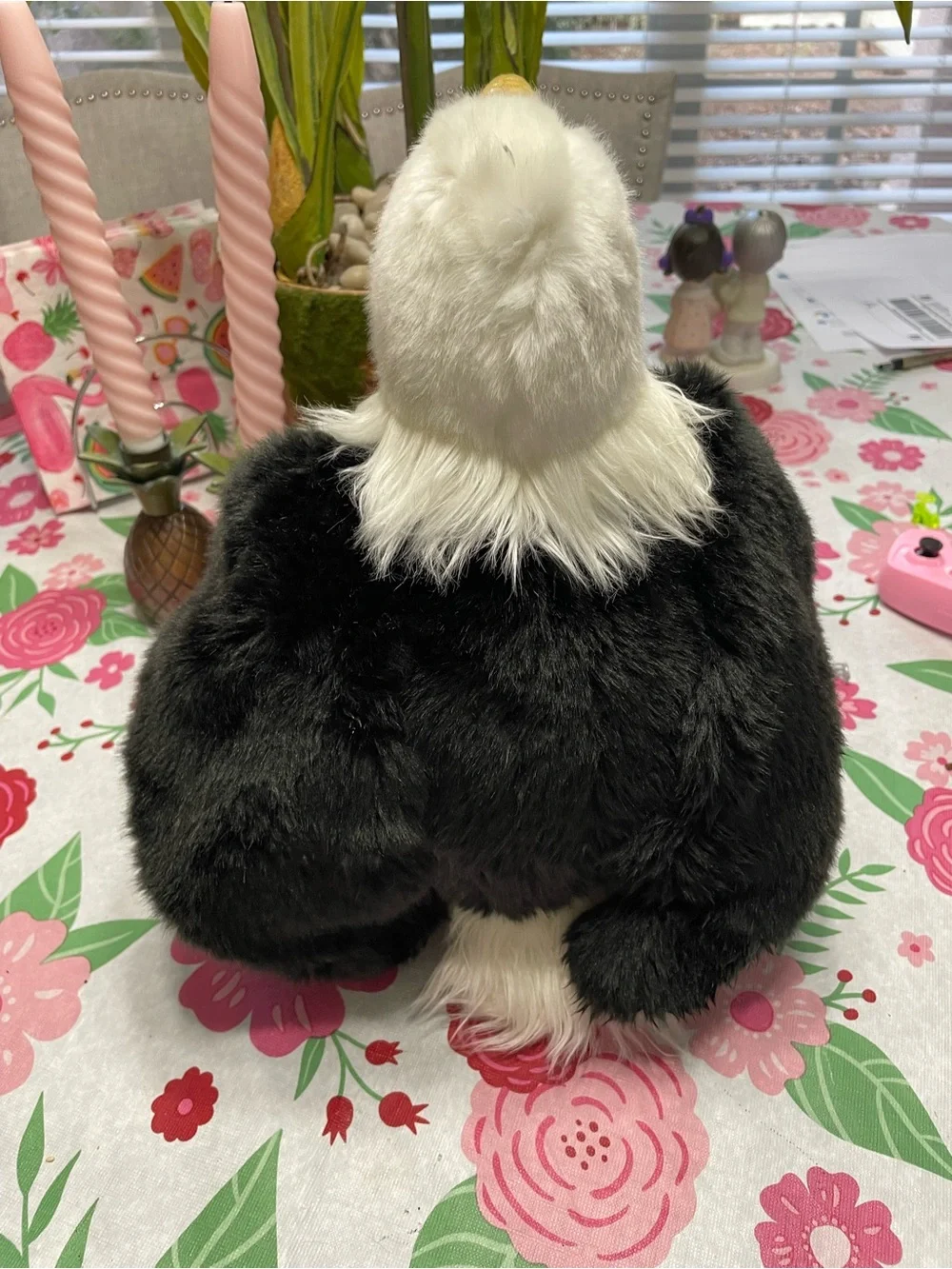 Aurora Plush Bald Eagle Stuffed Animal - Black, White & Yellow